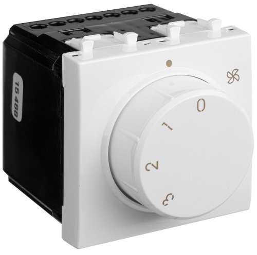 Выключатель вентилятора модульный DKC Avanti 4-поз. 2 мод. белое облако фото Выключатель вентилятора модульный DKC Avanti 4-поз. 2 мод. белое облако картинка